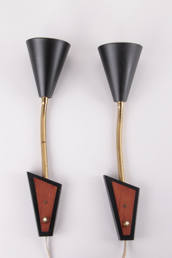 Image 1 of Danish Set of 2 bendable spotlights 1960s