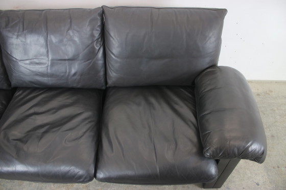 Image 1 of Magnificent three-seater couch De Sede down genuine leather black sofa