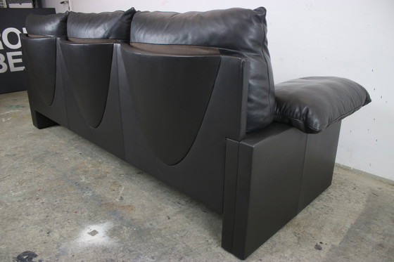 Image 1 of Magnificent three-seater couch De Sede down genuine leather black sofa