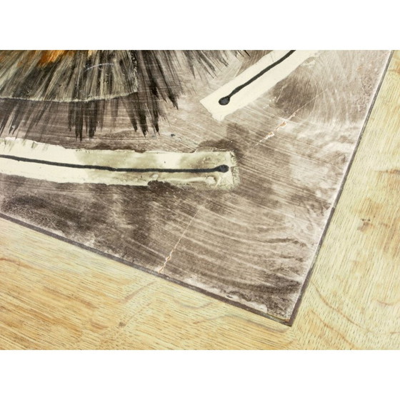 Image 1 of Vintage coffee table with Poul H. Poulsen Ceramic tiles Gangso Scandinavian brutalen 1999