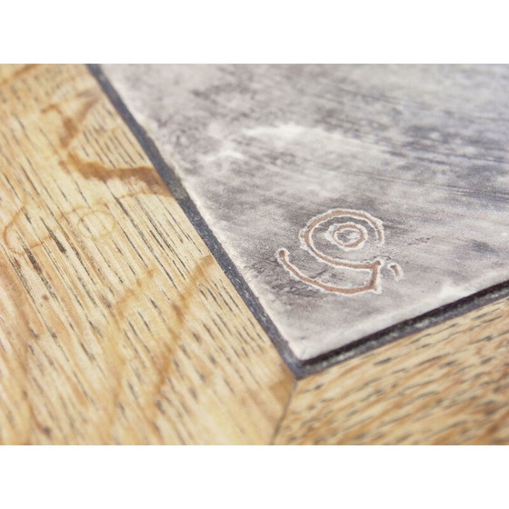 Image 1 of Vintage coffee table with Poul H. Poulsen Ceramic tiles Gangso Scandinavian brutalen 1999