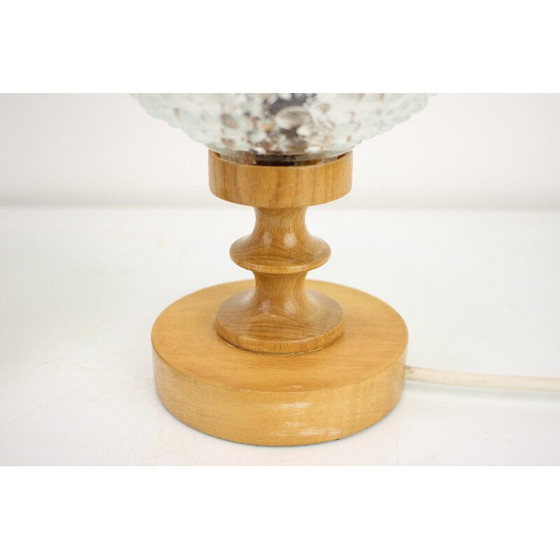 Image 1 of Pair of vintage plastic and glass table lamps, Hungary 1970