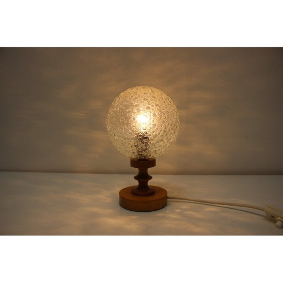 Image 1 of Pair of vintage plastic and glass table lamps, Hungary 1970