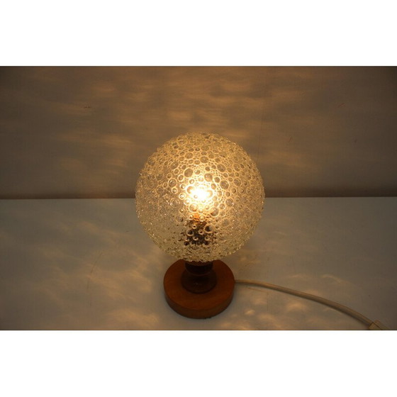 Image 1 of Pair of vintage plastic and glass table lamps, Hungary 1970