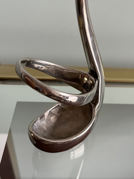 Image 1 of Vintage silver swan pen holder