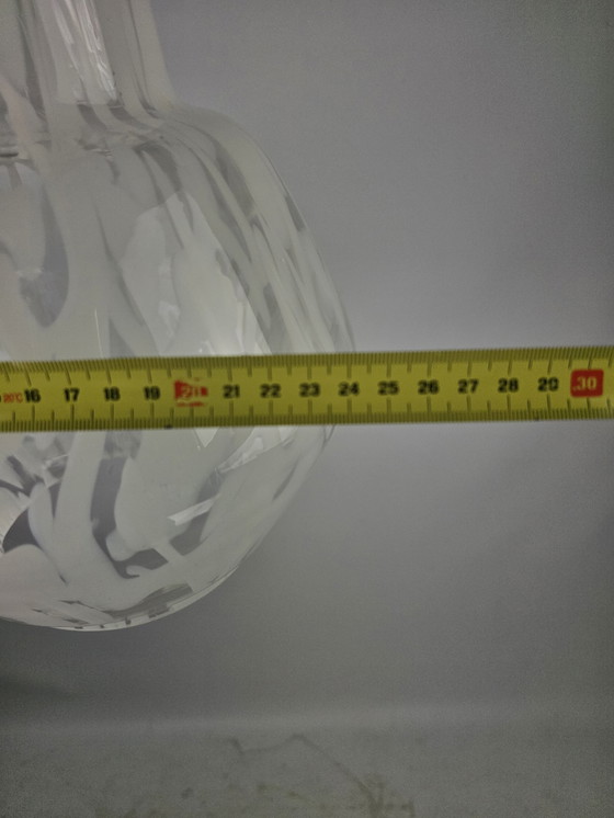 Image 1 of Lampe suspendue italienne en verre nuageux