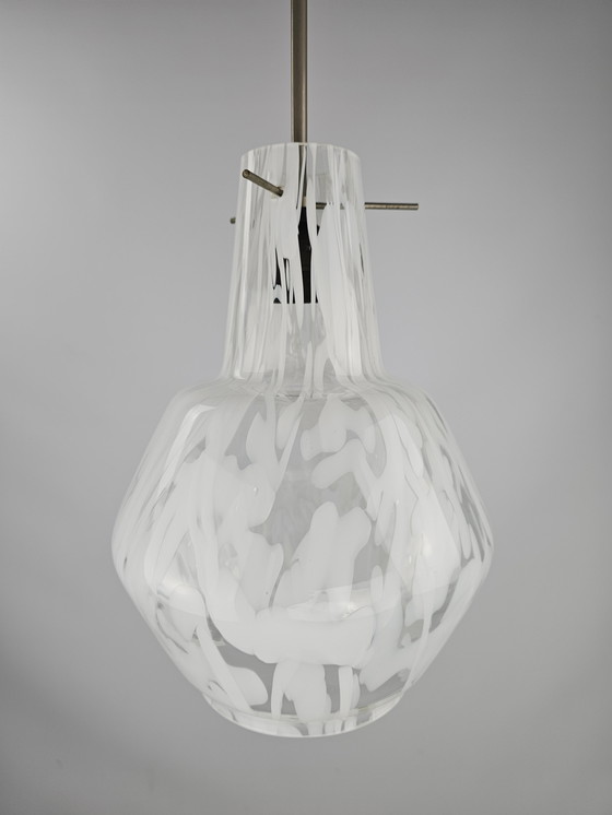 Image 1 of Italian pendant lamp clouded glass