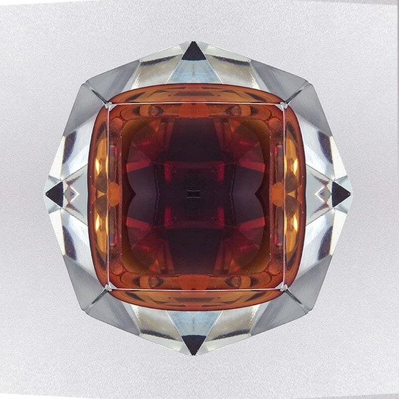 Image 1 of 1960s Gorgeous Brown Ashtray or Catchall by Flavio Poli for Seguso - Made in Italy
