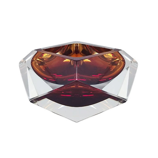 1960s Gorgeous Brown Ashtray or Catchall by Flavio Poli for Seguso - Made in Italy