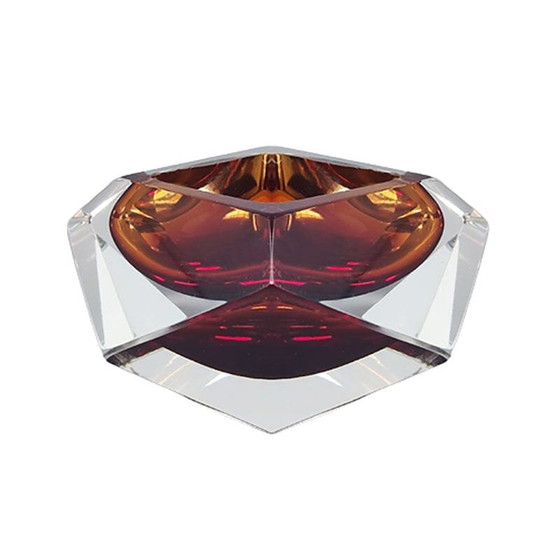 Image 1 of 1960s Gorgeous Brown Ashtray or Catchall by Flavio Poli for Seguso - Made in Italy