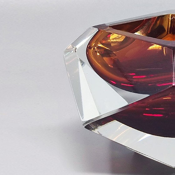 Image 1 of 1960s Gorgeous Brown Ashtray or Catchall by Flavio Poli for Seguso - Made in Italy