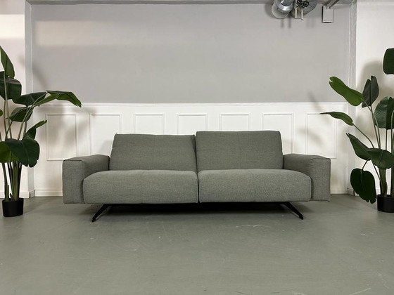 Image 1 of Rolf Benz 50 fabric gray designer sofa couch + stool