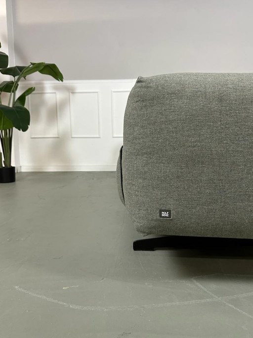 Rolf Benz 50 Tissu Gris Canapé design + pouf