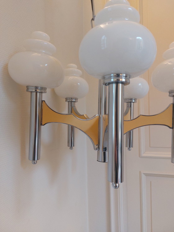 Image 1 of Lampada da soffitto di Gaetano Sciolari della metà del secolo