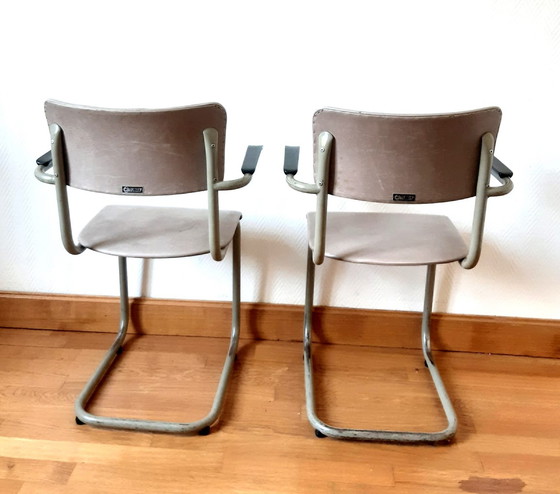 Image 1 of 2 x  chaises cantilever Tubax 1950