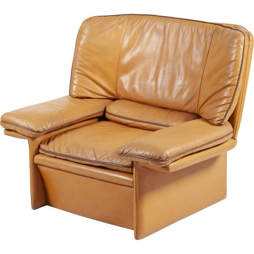 Vintage Leather Armchair by Titiana Ammannati & Giampiero Vitelli for Brunati, 1976