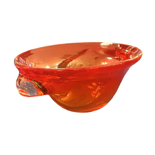 Glass Bowl, Designed By E. Gerczuk-Moskaluk, Sudety Glassworks, Poland, 1970S.