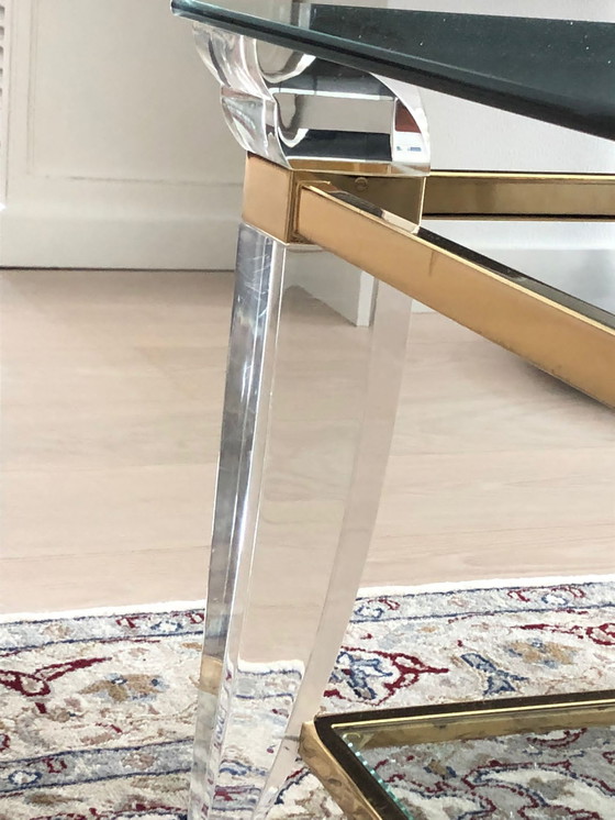 Image 1 of Glass Brass Coffee Table