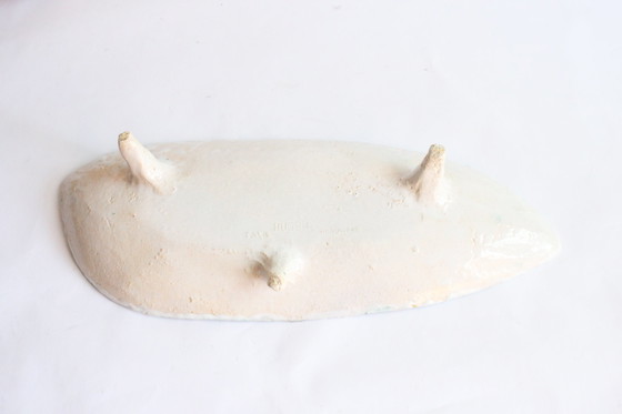 Image 1 of Hugria Abstract Ceramic Footed Bowl, 1960S.