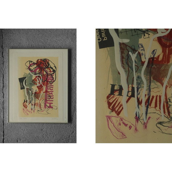 Image 1 of Vintage framed lithograph by Poul Esting