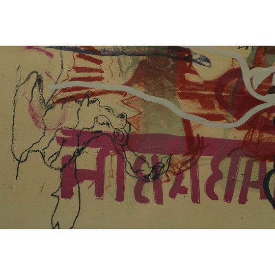 Image 1 of Vintage framed lithograph by Poul Esting