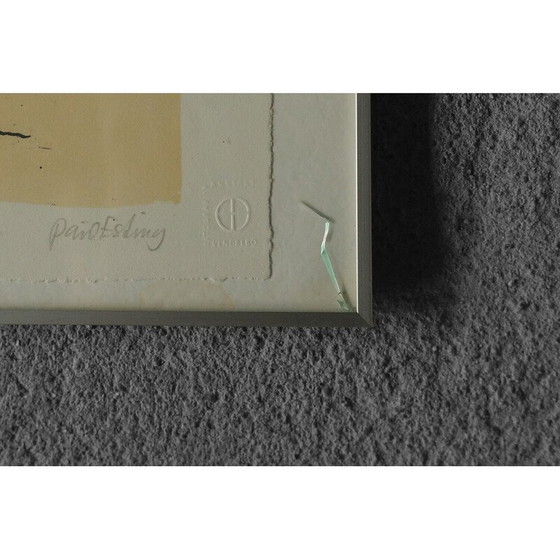 Image 1 of Vintage framed lithograph by Poul Esting