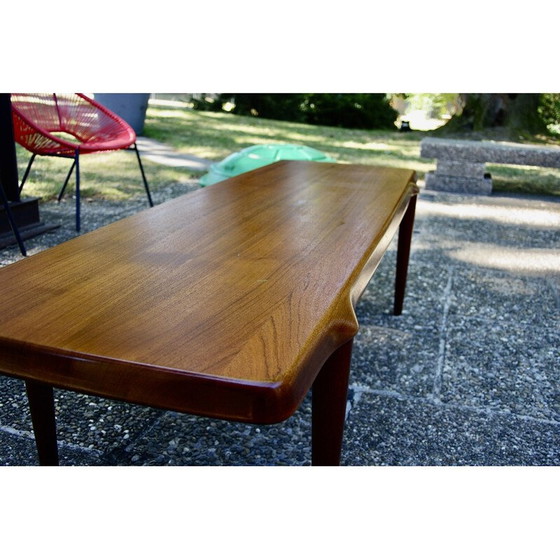 Image 1 of Vintage rectangular solid teak coffee table by John Boné, Denmark 1960