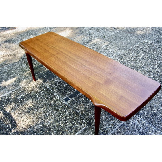 Image 1 of Vintage rectangular solid teak coffee table by John Boné, Denmark 1960