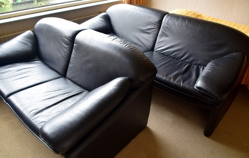 Cachec Leather 2 And 3-Seater Sofa