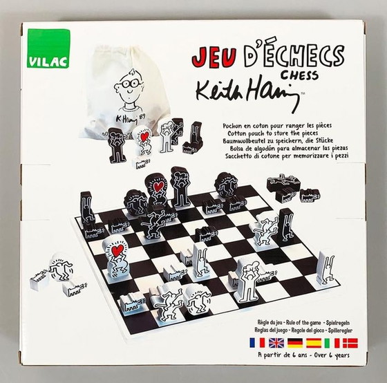 Image 1 of Jeu d'échecs de Keith Haring objet décoratif