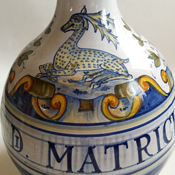 Image 1 of Handpainted Italian Deruta Vase