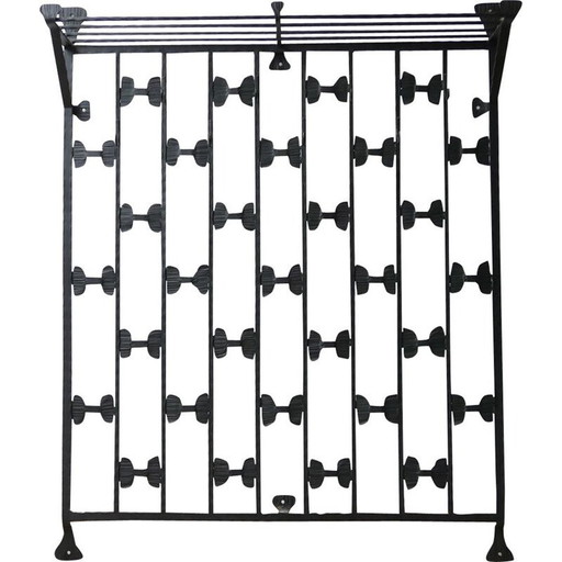Vintage iron coat rack and shelf, Belgium 1970