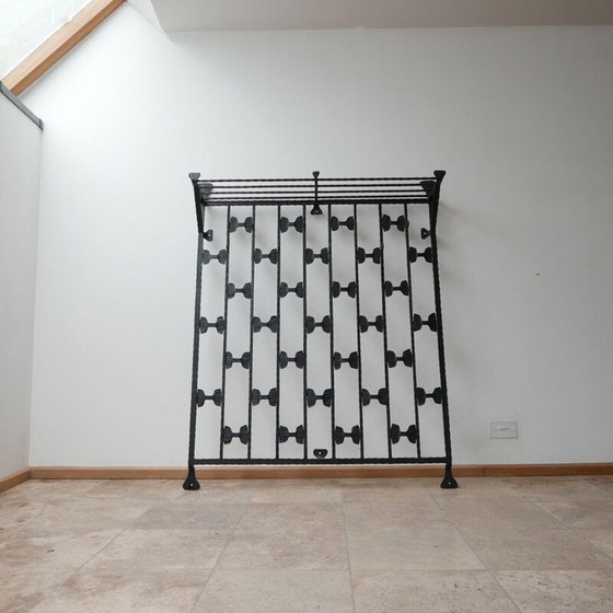 Image 1 of Appendiabiti e mensola in ferro d'epoca, Belgio 1970