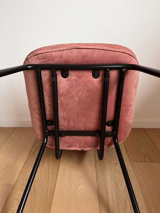 Image 1 of 8x Hk Living Pink Velvet Chairs