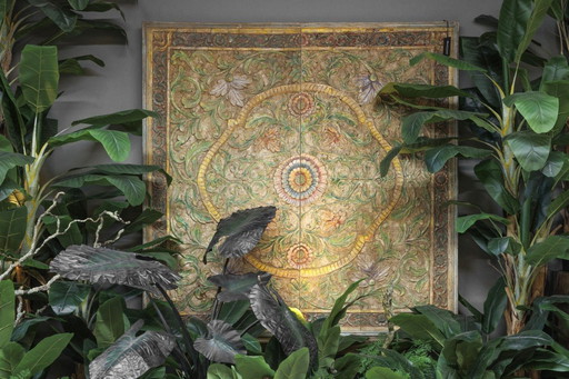 Vintage Wall Panel Woodcarving