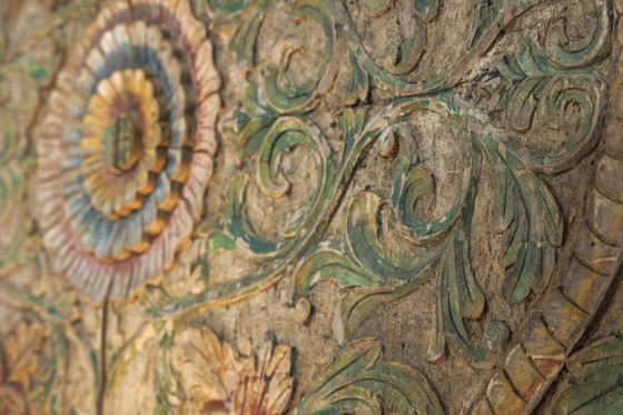 Image 1 of Pannello da parete in legno intagliato d'epoca