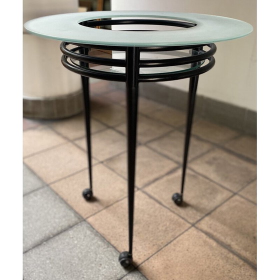 Image 1 of Vintage pedestal table on wheels by Pascal Mourgue for Artelano
