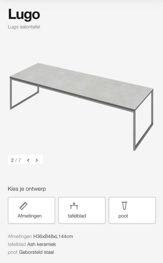 Image 1 of Boconcept Coffee Table Lugo