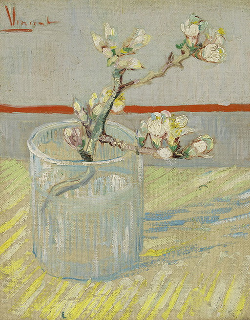 Vincent van Gogh - Blossoming almond branch in a glass