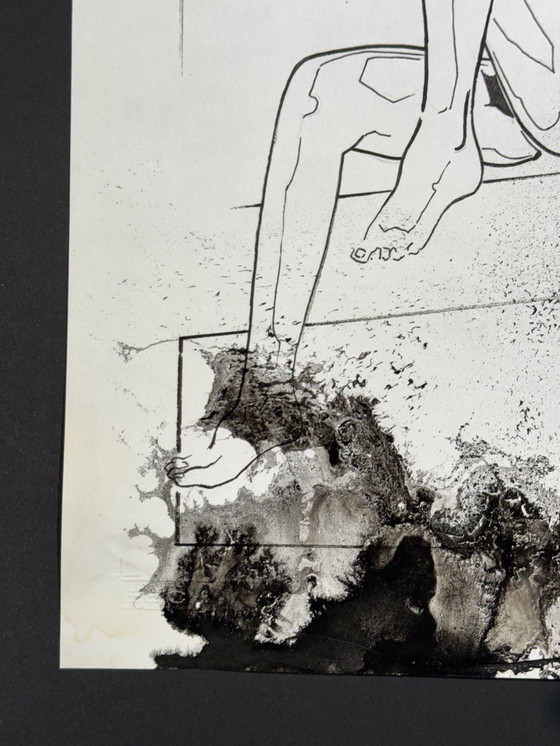 Image 1 of Ink Composition With A Woman- Eugene Eechaut (1928-2019)