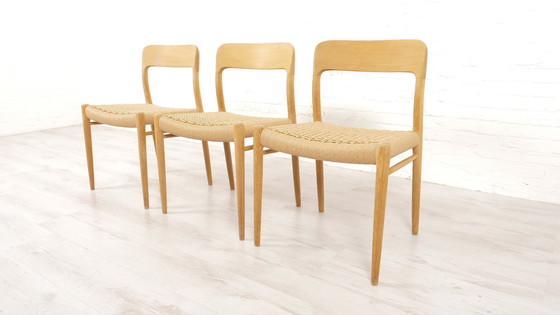 Image 1 of 3X Dining Chairs | Oak | Niels Otto Moller | Model 75