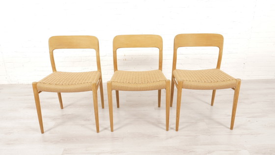 Image 1 of 3X Dining Chairs | Oak | Niels Otto Moller | Model 75