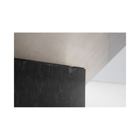 Image 1 of Revistero de mediados de siglo en mármol y acero de Sergio Asti, Italia, década de 1960