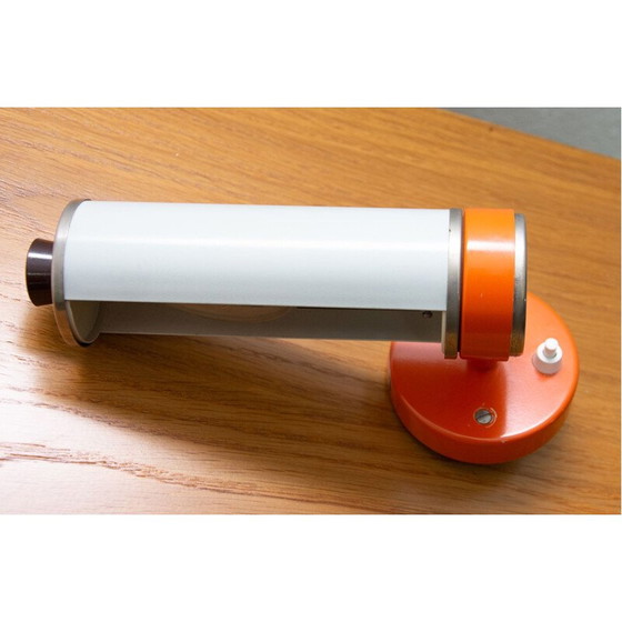 Image 1 of Vintage aluminum, plastic, chrome and scroll wall lamp by Josef Hurka for Napako, 1960