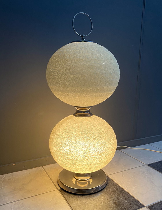 Image 1 of Double Light Sugarball Floor Lamp By John En Sylvia Reid For Rotaflex