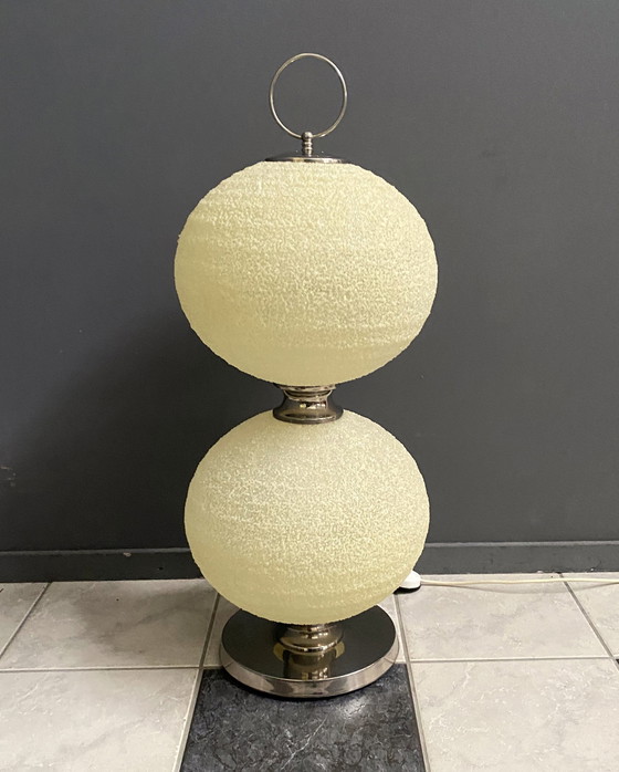 Image 1 of Double Light Sugarball Floor Lamp By John En Sylvia Reid For Rotaflex