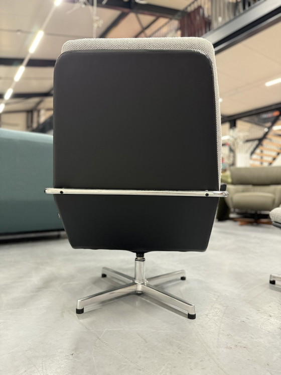 Image 1 of Gelderland 400 Armchair With Footstool Duo Upholstery