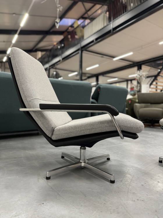 Image 1 of Gelderland 400 Armchair With Footstool Duo Upholstery