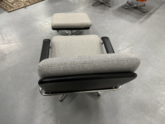 Image 1 of Gelderland 400 Armchair With Footstool Duo Upholstery