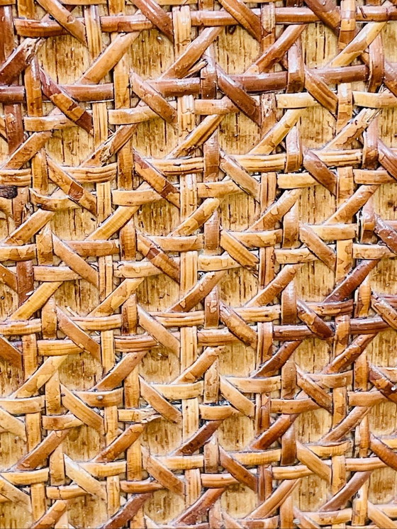 Image 1 of Large, Vintage Mirror In Bamboo & Rattan, 1960S